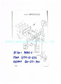 China Tampa do refrigerador de óleo de KOMATSU 4D105, acessórios externos do refrigerador de óleo 6134-61-2112 fornecedor